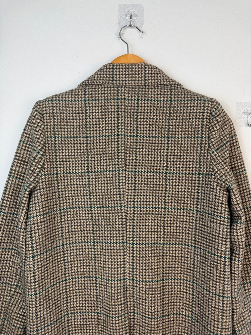 ASTR The Label Harlow Blazer Brown Green Plaid Oversized XS Wool Blend Coat - Picture 11 of 16
